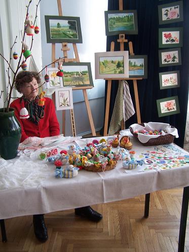 Stoisko pani Wiesławy Jastrzeńskiej podczas VIII Jarmarku Wielkanocnego 2011 r.